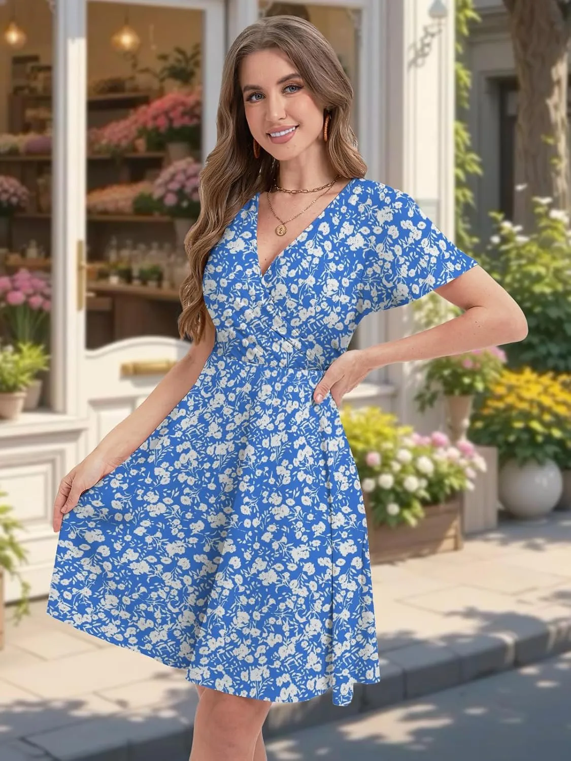 Summer Dresses for Women 2025 Spring Break Essentials Floral Sundresses Elegant Classy Clothes Fashion Outfit Plus Size