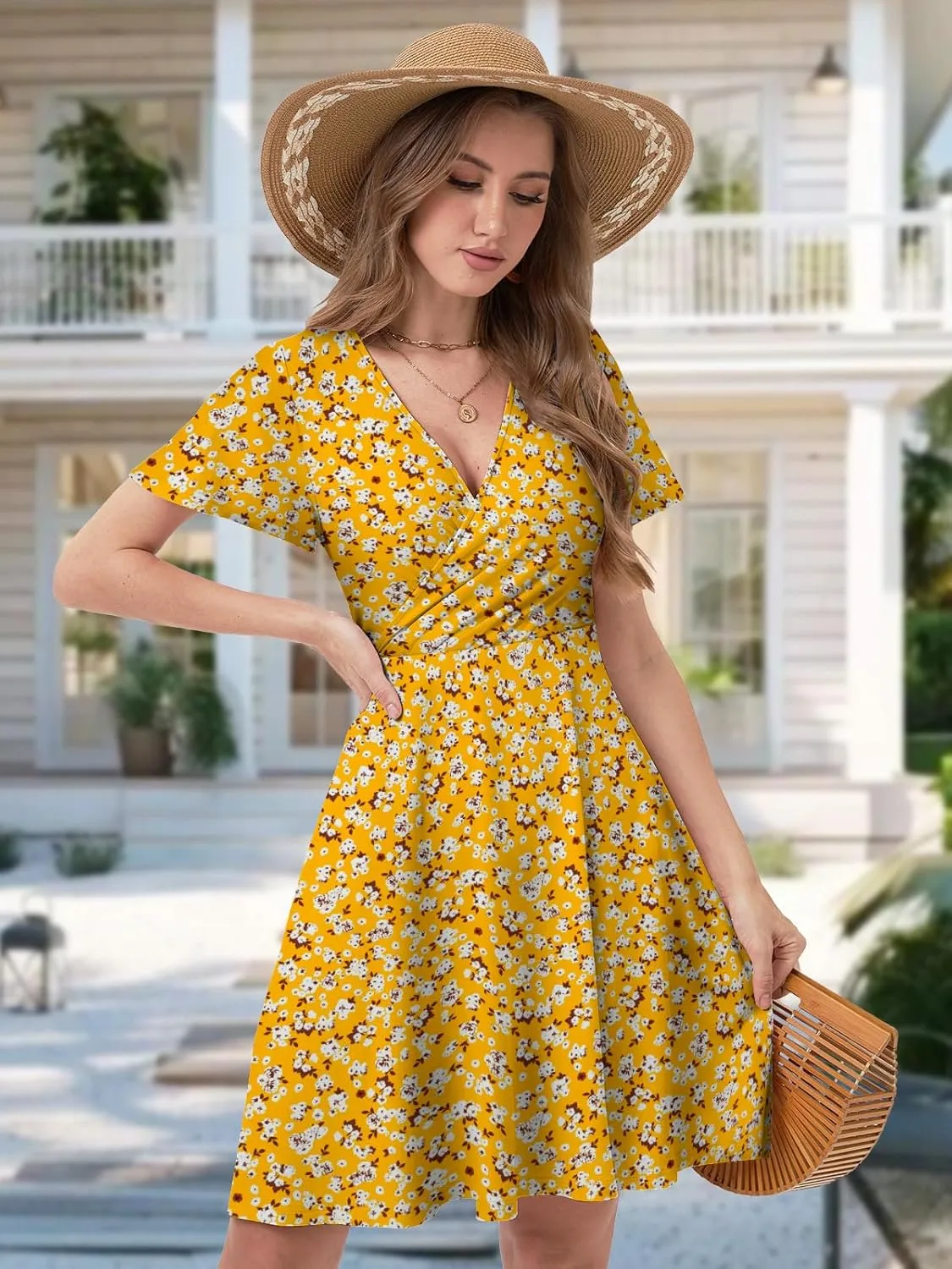 Summer Dresses for Women 2025 Spring Break Essentials Floral Sundresses Elegant Classy Clothes Fashion Outfit Plus Size