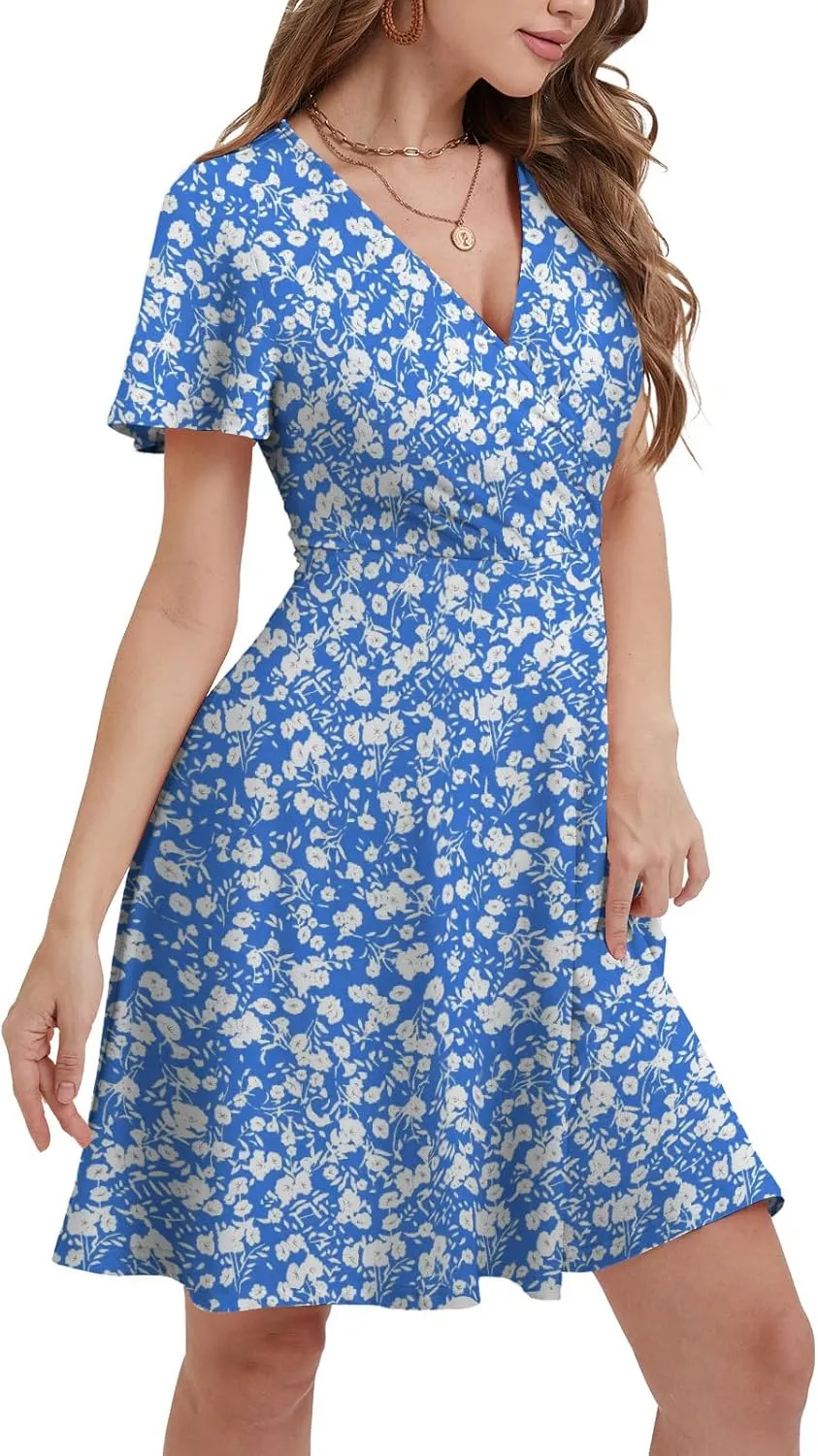 Summer Dresses for Women 2025 Spring Break Essentials Floral Sundresses Elegant Classy Clothes Fashion Outfit Plus Size