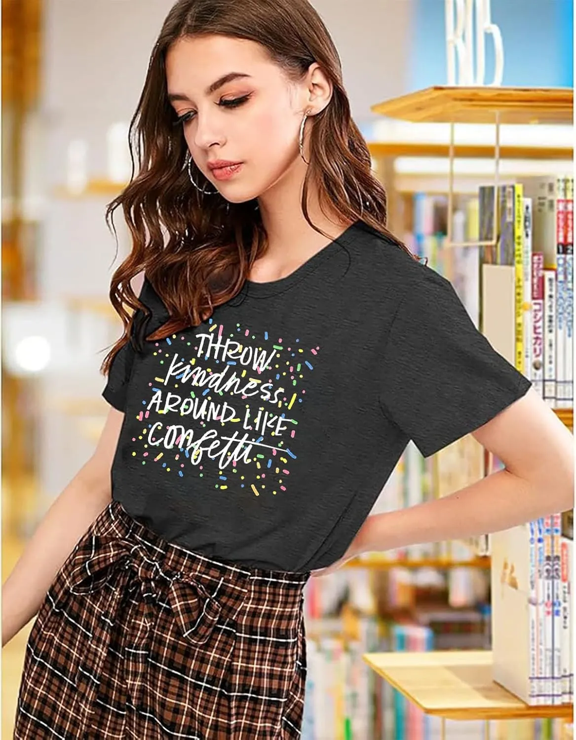 Teacher Shirts for Women Throw Kindness Around Like Confetti Tshirt Inspirational Teacher T Shirt Kindness Tee Top