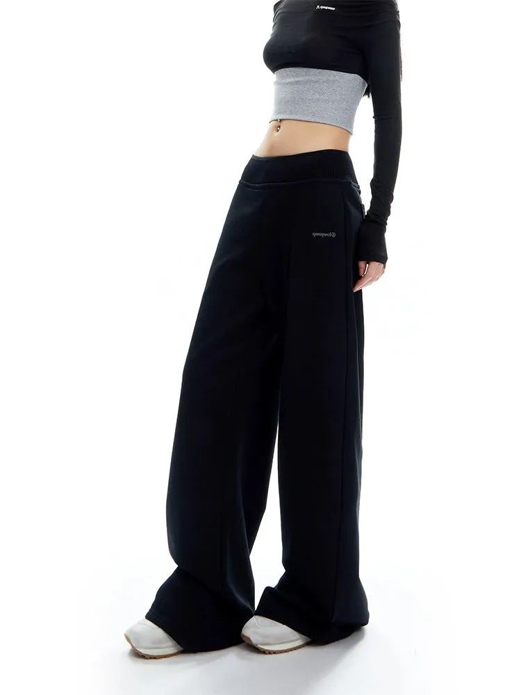 Wide-Leg Elastic High-Waistband Joggers