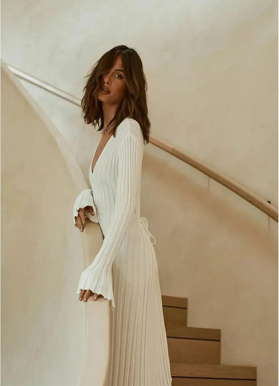 Women Sweater Dress Ribbed Long Sleeve Crewneck Knit Slim Fit Bodycon Dress Fall Maxi Long Dress
